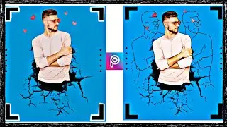 Photo Editing - Crack Wall Pop Out Concept | PicsArt Tutorials | Editing New Style