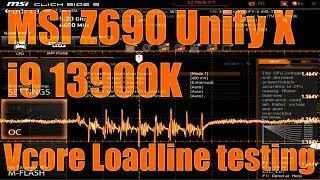 MSI Z690 Unify X voltage regulation testing with i9 13900K