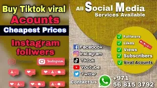 Tiktok acounts for sale | How to buy instagram follwers | Tiktok Follwers |instagram acounts