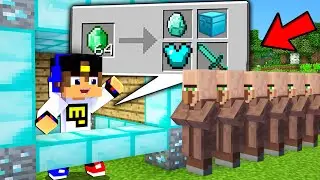 NOOB vs PRO: DIAMOND SHOP BUILD CHALLENGE in Minecraft ! Villagers Built a NEW SHOP