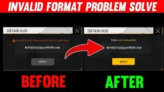 How To Fix Custom Hud Invalid format Problem | free fire Custom Hud Code Invalid format Problem 