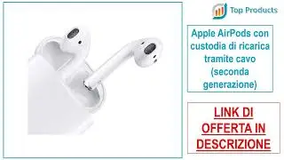 Apple AirPods con custodia di ricarica tramite cavo