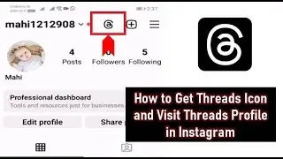 How to Get Threads Icon and Visit Threads Profile in instagram