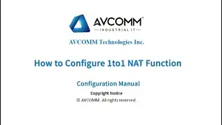 How to configure the 1 to 1 NAT function of AVCOMM gateway?