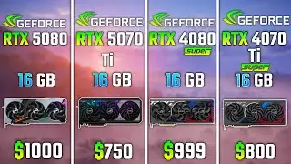RTX 5080 vs RTX 5070 Ti vs RTX 4080 SUPER vs RTX 4070 Ti SUPER | Test in 6 Games
