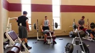 15 yo Janusek Varsity Starting Fullback Bench 300lbs
