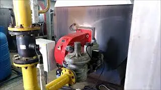 Газовая горелка FBR GAS P250 парового котла. Романтическое видео