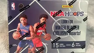 2023-24 Panini NBA Hoops blaster box break, chasing Wemby, autos 