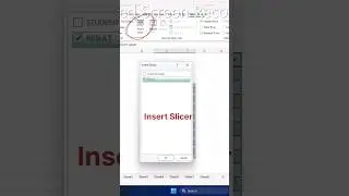 #excel #how to insert slicer #excelhacks #exceltutoring #ytshorts #advance #excelforfresher
