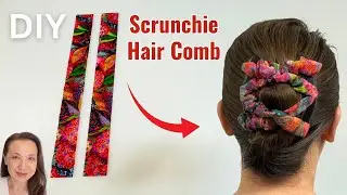 DIY How to make a Magic Scrunchie Hair Comb - Fast and Easy Hair Bun Maker Hairstyle