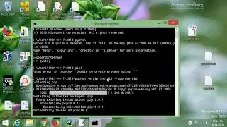 Python Solution to: Fatal error in launcher: Unable to create process using '