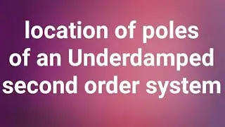 Location of poles of an Underdamped second order system