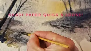 Fun &#loose #watercolour on Khadi paper!