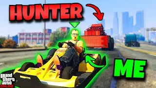 GO KART vs 4 ARENA WAR VEHICLES! | GTA 5 Manhunt