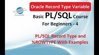 Record %ROWTYPE variable in oracle pl sql example - PL SQL record type in oracle - Oracle rowtype