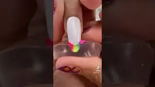 French Manicure Stamper Nail: Rainbow Version 🌈💅🏽