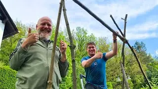 Das große Auspflanzen & Aufbau des XXL Tomaten-Spaliers