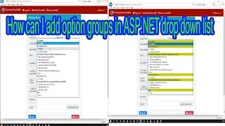How To add option groups dropdown list  in ASP.NET