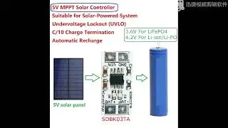 SDBK03TA Mppt Solar Charge Controller 4.2V/3.7V 3.6V/3.2V Dc 5V 1A Board for I-Ion/li-Po Lifepo4