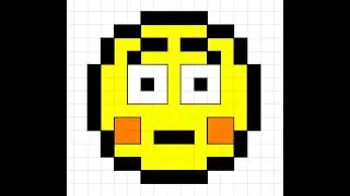 Smiley pixel art #artwithcad  #pixelart #smiley