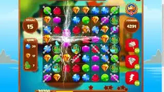 Как пройти 4291 уровень в игре Сокровища пиратов на 3 звезды