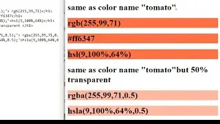 Css colors value rgb,hex,hsl and alpha values lesson-5 (part-6)how to add rgb,hex,hsl and alpha
