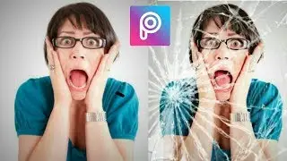 Cara Edit Efek Kaca Pecah Menggunakan PicsArt | Tutorial Simpel
