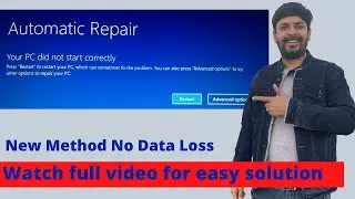 Automatic Repair Windows 10 | Your PC did not Start Correctly | Preparing Automatic Repair in Hindi