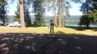 Aaliyah learning to longboard