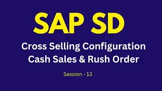 SAP SD Cross Selling Process Configuration | Differences between Cash Sales and Rush Order Tutorial