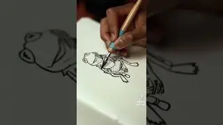 Drawing Kermit The Frog #drawing #kermitthefrog #drawingtutorial