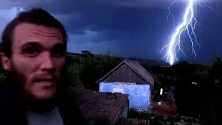 EVENING THUNDERSTORM ⚡ ⚡ ⚡ It's Worth A Look!!! Colorful Lightning Flashes 🌩 ️