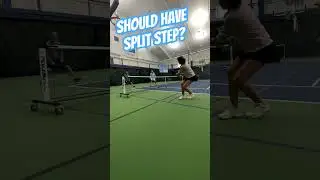 Would it been a more solid foundation with a split step ? #pickleballfun #pickleballrocks #pickle