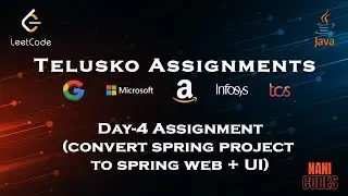 JAVA SPRING TO SPRING WEB || Assignment Day - 4|| @Telusko  || Macbook contest