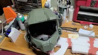 update on my 3d printed Halo Master Chief Helmet