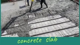 How to pour concrete to make a roof in Morocco #construction