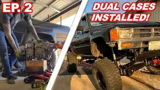 Toyota Pickup Rock Crawler Build Ep. 2 - Dual Transfer Cases Installed,  3rd Member Tool, New Parts!