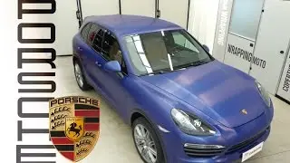 CAR WRAPPING - PORSCHE CAYENNE S Brushed Steel Blue