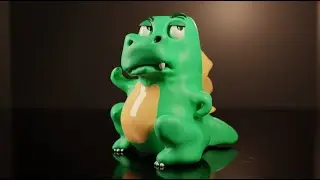 Komo Dinosaur | 3D Model(Sculpted) Inspired from WhatsApp Sticker