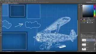 photoshop blueprint style