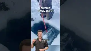 Why you should never cut holes in a frozen lake? 😨