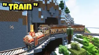 Realistic mountain train in minecraft - Create mod v0.5