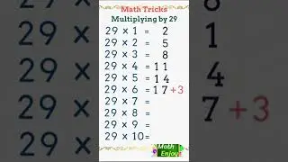 Multiplying by 29 | 29 න් ගුණ කරමු | Math tips and Tricks #shorts