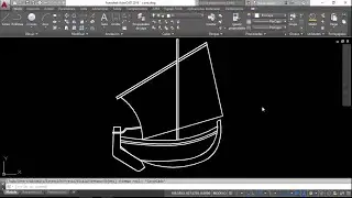 AUTOCAD Dibujo de un Barco