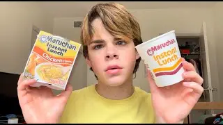 Broke College Student Eats Cup Noodles [ASMR] [Mukbang]
