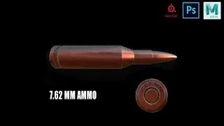 How to model, UV and texture a 7.62 mm bullet ( Maya / Substance Painter )