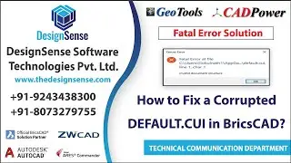 BricsCAD Tutorials: How to fix a corrupted DEFAULT.CUI in BricsCAD? | DesignSense Software