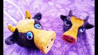 Создаем с внуком ватную игрушку.