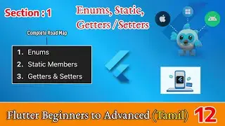Enums, Static, Getters & Setters Tamil Dart Programming Flutter Beginners to Advanced | Dilip Coder
