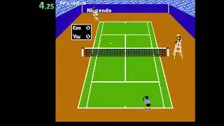 NES Tennis - Game Speedrun. 50.62 seconds.